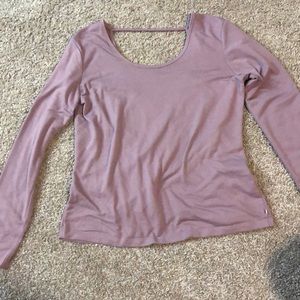 Purple long sleeve athletic top